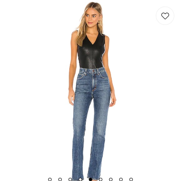 Faux Leather V Neck Bodysuit in Black, NWT, Commando Revolve Large - Picture 5 of 5